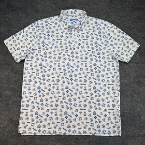 Fore Fathers Golf Polo Shirt Men's L Team Trust Excellence Preppy Lightweight